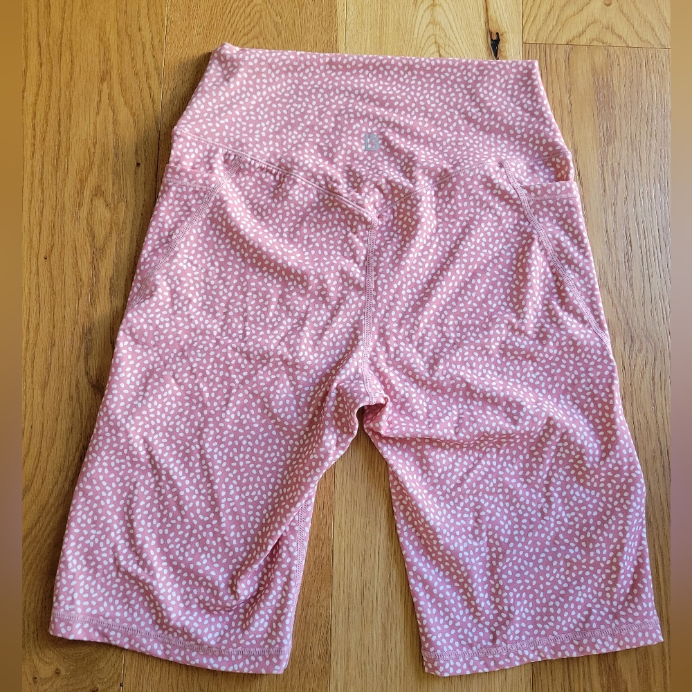 Buffbunny Rosa Pocket Bike Shorts Light Pink Bossy Print MEDIUM